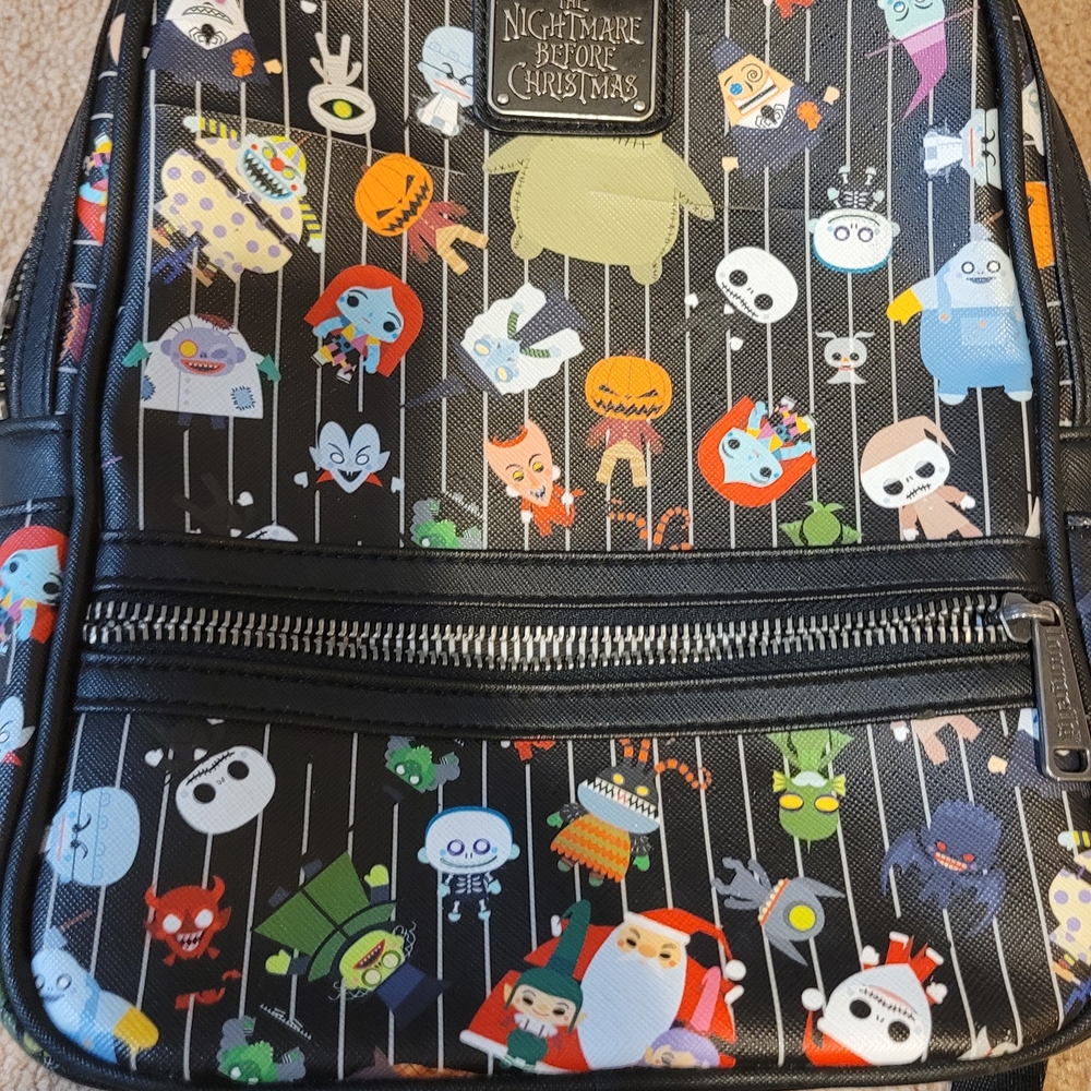 Loungefly Nightmare Before Christmas Character Backpack - Black and Multicolor